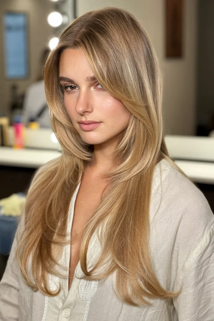 60 Sleek Straight Long Layered Haircuts